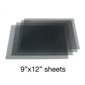 Black Grill Mesh 9 inch x 12 inch - 4 Sheets AutoLoc AUTUGMBK2 custom muscle - Picture 1 of 6