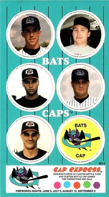 DEREK JETER 1995 Caps Express Bats Caps #BC2 EXTREMELY RARE ROOKIE - Image 1 of 4
