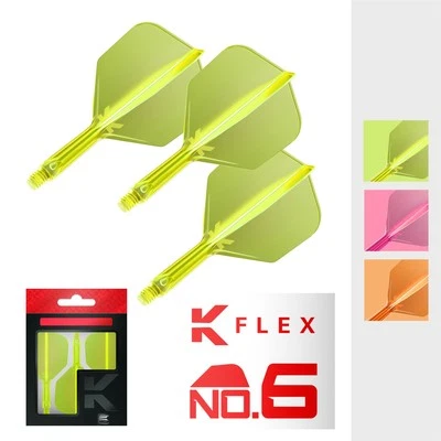 K flex K Flex Integrated Dart Stems and Flights Set No6 Neon - Image 1 of 4