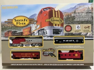Bachmann HO Scale Santa Fe Flyer Train Set With EZ Track 00647 tested/works! - Bild 1 von 9