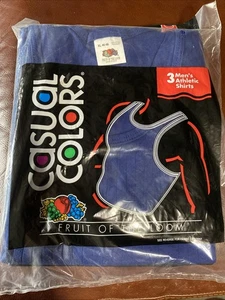 Vintage Fruit of the Loom Freizeit Farben Herren Sport Shirts 1992 XL 46-48 USA - Bild 1 von 5