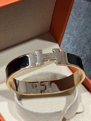 Brand New Clic H Bracelet Color Rose Gold / Black - Image 1 of 3