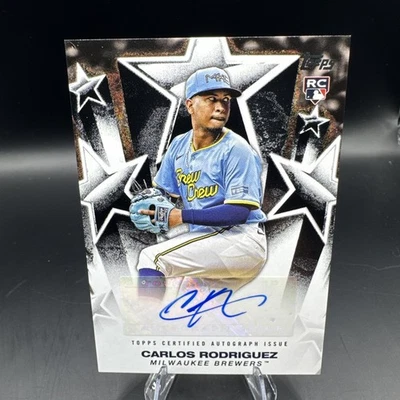 2025 Topps Carlos Rodriguez #BSA-CR Auto RC Rookie Milwaukee Brewers R149 - Image 1 of 2