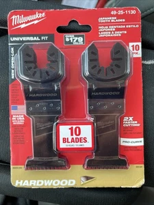 Milwaukee 49-25-1130 Japanese Tooth Hardwood Multi Tool Blade 10 Pack - Picture 1 of 1
