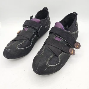 Zapatos de ciclismo de turismo vintage Nike para hombre talla 10,5, negros/púrpura, tacos - Imagen 1 de 9