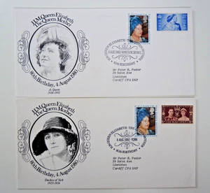 Great Britain: 1980 Queen Mother  2 Sumner Official covers York and Windsor pmks - Picture 1 of 1