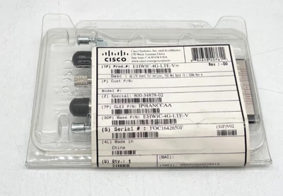 NEW CISCO EHWIC-4G-LTE-V 4G LTE WIRELESS WAN INTERFACE CARD 800-34878-02 - Image 1 of 4