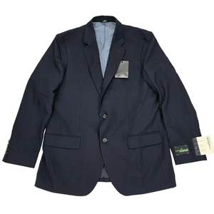 Haggar in Motion Blazer Suit Jacket Mens 44R Regular Blue Stretch Tailored Fit - Picture 1 of 10