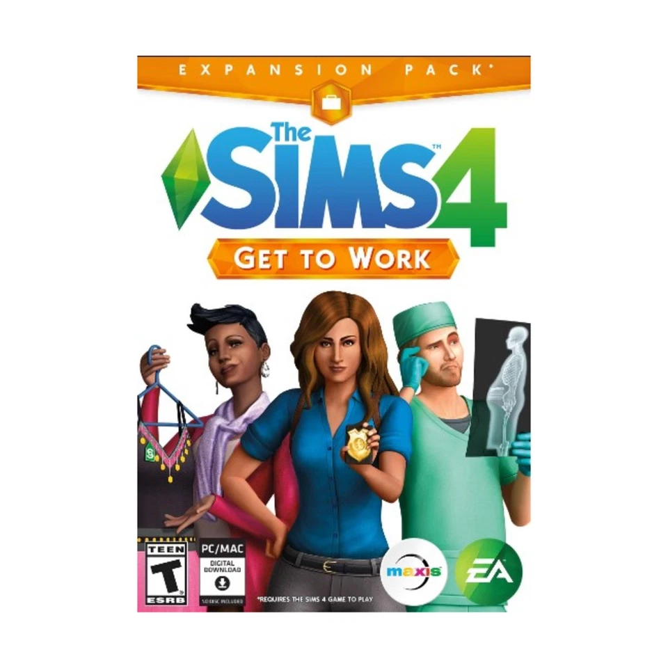 EA Computer Game Sims 4 - Get to Work EX/NM - Image 1 of 1