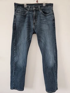 Herren Levi's 505 gerades Bein Jeans Medium Wash Denim Freizeit klassisch 34x30 - Bild 1 von 9