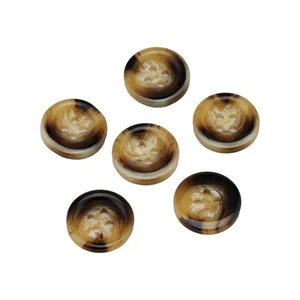 20Pcs Brown-Beige Marbled Resin Buttons 4-Hole for Sewing Craft Supplies 15-25mm - Picture 1 of 6