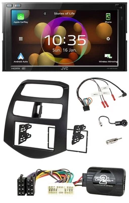 JVC DAB Lenkrad 2DIN Bluetooth USB Autoradio für Chevrolet Spark KLM 2012-2013 - Bild 1 von 4