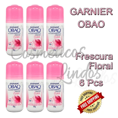 DEODORANT ANTIPERSPIRANT OBAO GARNIER FRESCURA FLORAL 6Pcs MEXICO ROLL ON - Image 1 of 2