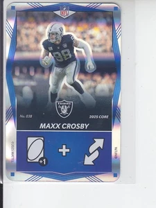 2025 NFL UNO Elite Football Foil SP MAXX CROSBY BLUE Raiders #038 - Foto 1 di 1