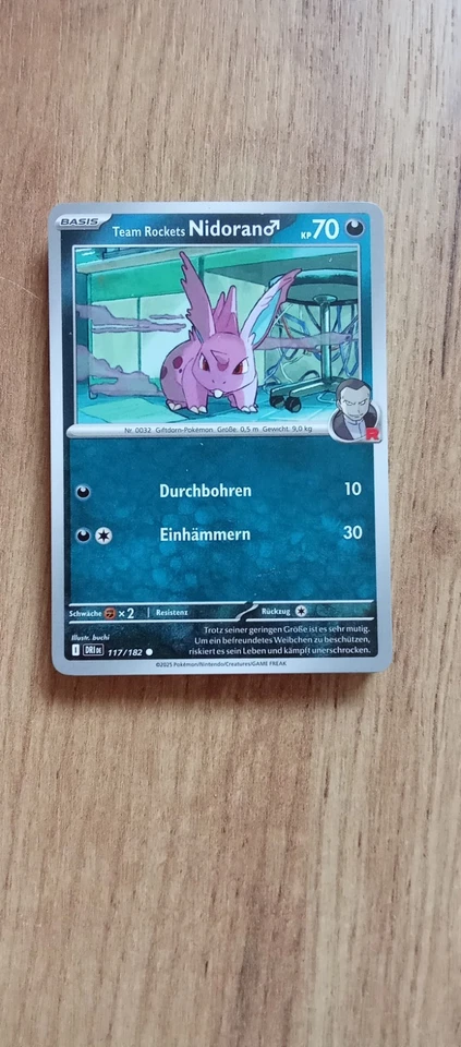Pokemon Karte Team Rockets Nidorano Deutsch 117/182 - Bild 1 von 1