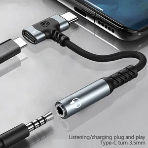3.5mm Fast Charge OTG Dongle 3.5mm Jack USB C Splitter Mobile Phone/laptop - Picture 1 of 14