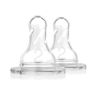 Weiche Silikon Level 2 Brustwarzen für Babyflaschen - 12er Pack, spülmaschinenfest - Bild 1 von 2