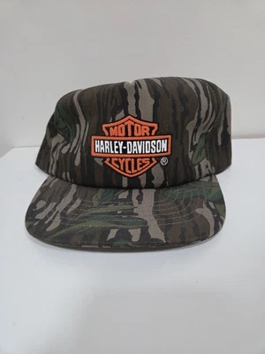 复古 Mossy Oak Greenleaf Harley Davidson 帽子 — 第 1/4 张图片