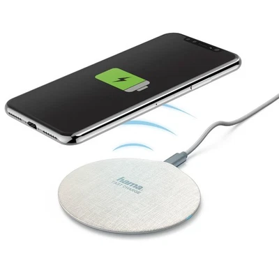 Hama QI Wireless Charger Schnell Induktion Ladegerät Lader Ladestation Kabellos - Bild 1 von 2