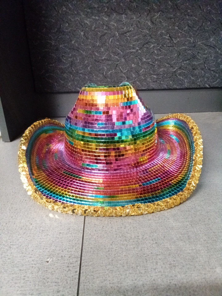 Mirror Ball Metallic Sequin Cowboy Hat  - image 1 of 1