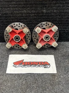 99-04 HONDA TRX400EX TRX 400EX - OEM FRONT RIM WHEEL HUBS w BRAKE ROTORS #578 - Bild 1 von 8
