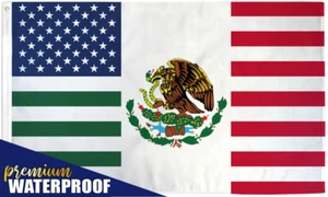 "USA MEXICO FRIENDSHIP" premium waterproof flag 3x5 ft polyester banner US MEX - Picture 1 of 7