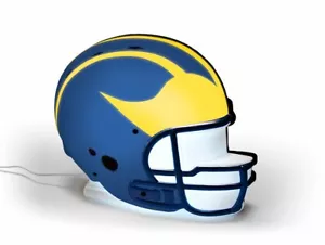 NCAA Michigan Wolverines LED-Lit Football Helmet - Picture 1 of 1