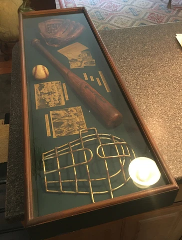 *CUSTOM MADE* “HISTORY OF BASEBALL” WALL MOUNTED DISPLAY CASE BABE RUTH TY COBB! Cover