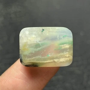 Tiny Chrysocolla Native Copper Agate Cabochon 18x13x5.5mm High Quality 15.5 ct - Picture 1 of 5