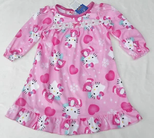 Mädchen Nachthemd HELLO KITTY Fleece Größe 80 Neu mit Etikett - Bild 1 von 3