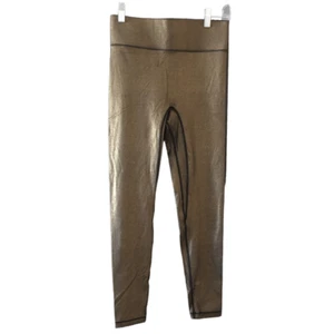 Bandier Leggings Damen S All Access Center Stage Legging Goldfolie Pilates Neu mit Etikett - Bild 1 von 7