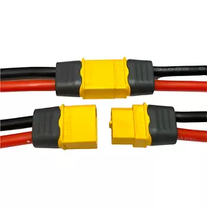 ✅ XT60H XT60 Male Female Stecker Buchse + 15cm / 10cm 12AWG Kabel Kupplung RC ✅ - Bild 1 von 28