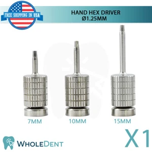 X1 Hand Hex Driver 1.25mm For Dentists Dental Drivers Int Hex Dental Instrument - Picture 1 of 3