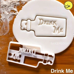 Drink Me cookie cutter | Alice's Adventures in Wonderland tea party whimsical - Picture 1 of 6