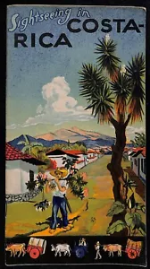 Brochure Tour "Sightseeing in Costa Rica" con info tour e mappa RR luglio 1939 48pp - Foto 1 di 11