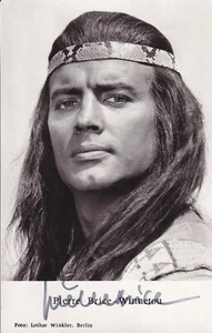 Pierre Brice als "Winnetou" - Foto Winkler - Rüdel-Verlag - original signiert - Bild 1 von 1