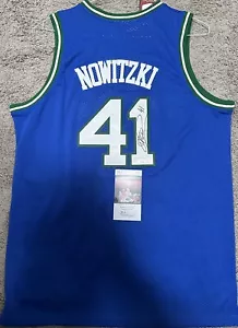 Dirk Nowitzki signed pro style Dallas Mavericks jersey JSA COA HOF Luka - Picture 1 of 3