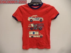 Kirkland Signature Kids Red Police Car, Fire Truck and AmbulancePajama Shirt, 10 - Picture 1 of 7