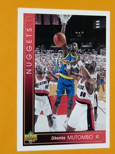 DIKEMBE MUTOMBO DENVER NUGGETS ZAÏRE 1994 NBA BASKETBALL UPPER DECK CARD - Imagen 1 de 2