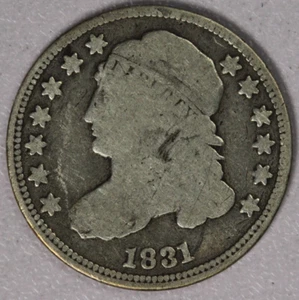 Moneda de diez centavos busto con tapa 1831-en muy buen estado/f - Imagen 1 de 2