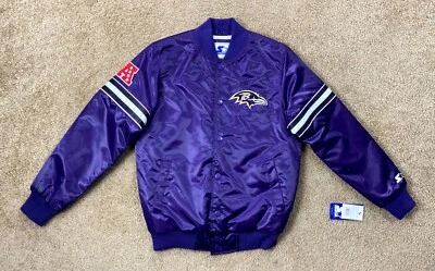 Baltimore Ravens Jacket Starter  PURPLE NFL Snap Down Jacket  3X 4X 5X 6X - Image 1 of 4
