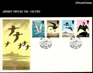 JERSEY 1975 SC 129-132 SEA BIRDS FIRST DAY COVER 28 JUL 1975 F/VF - Picture 1 of 1