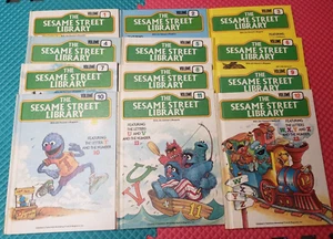 vintage -- SESAME STREET LIBRARY - LOT OF 12 HARDCOVER BOOKS - #1-#12 - 1978 - - Picture 1 of 6
