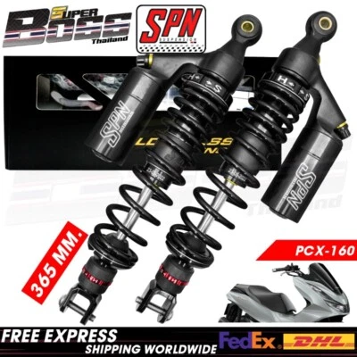 SPN PLUS COLOR ADJUST Shock Absorber Black/Black 365mm. For HONDA PCX160 - Изображение 1 из 4