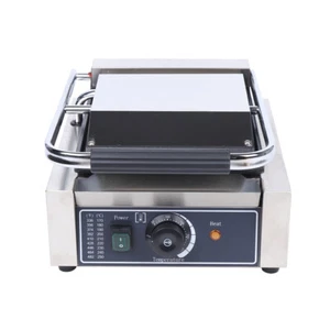 Placa de plancha para parrilla de prensa eléctrica comercial Panini, sándwichera plana - Imagen 1 de 11