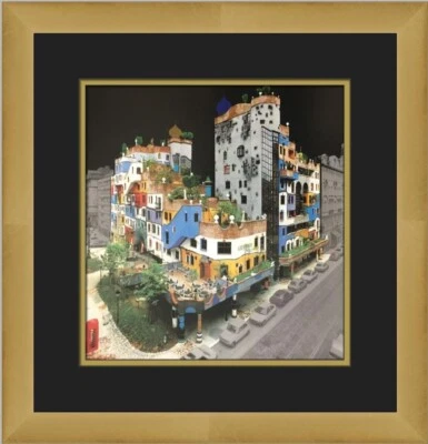 Impressão emoldurada personalizada Friedenreich Hundertwasser House - Imagem 1 de 2
