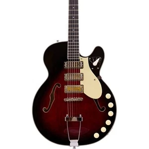 Airline H59 Vintage Redburst - Harmony-inspired Semi-Hollow Electric Guitar NEW! - Picture 1 of 8