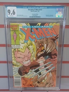 UNCANNY X-MEN #213 (Newsstand) CGC Graded 9.6 ~ White Pages - Picture 1 of 1