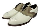 Vintage Footjoy Classics Mens Golf Shoes 51961 Off White/Tan/Brown Mens 10.5 C