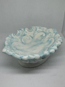 VTG Handmade 1977 Blue and White Soap Dish - Picture 1 of 10